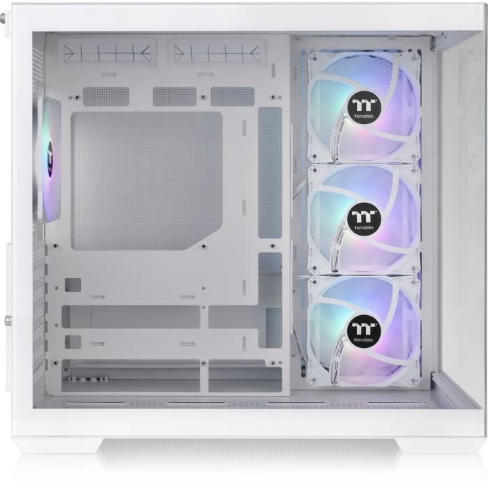 Boîtier PC - THERMALTAKE - View 380 TG ARGB Snow - Moyen tour - ATX - Verre trempé - Blanc