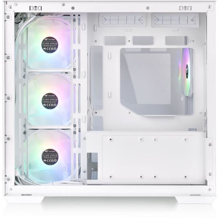 Boîtier PC - THERMALTAKE - View 380 TG ARGB Snow - Moyen tour - ATX - Verre trempé - Blanc