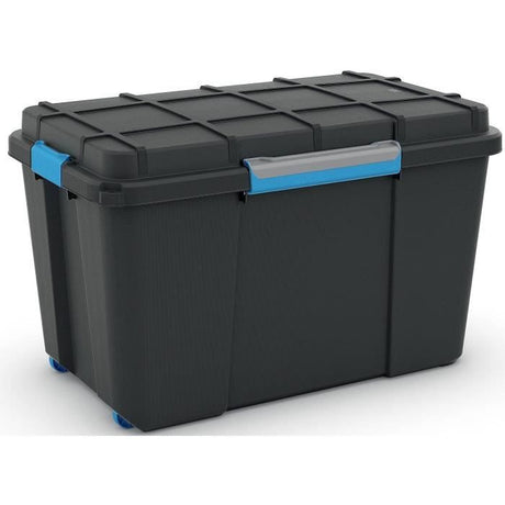 Boite hermétique a roulettes - 110 litres - noire