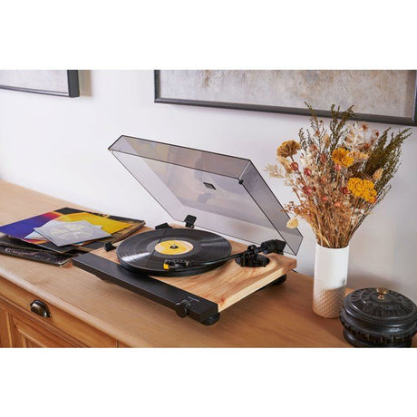 Platine tourne-disque - THOMSON - TT702 - 33 et 45 tours - Tete de lecture AT91 Audio Technica - Antiskating - Bois et noir