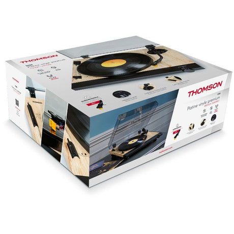 Platine tourne-disque - THOMSON - TT702 - 33 et 45 tours - Tete de lecture AT91 Audio Technica - Antiskating - Bois et noir