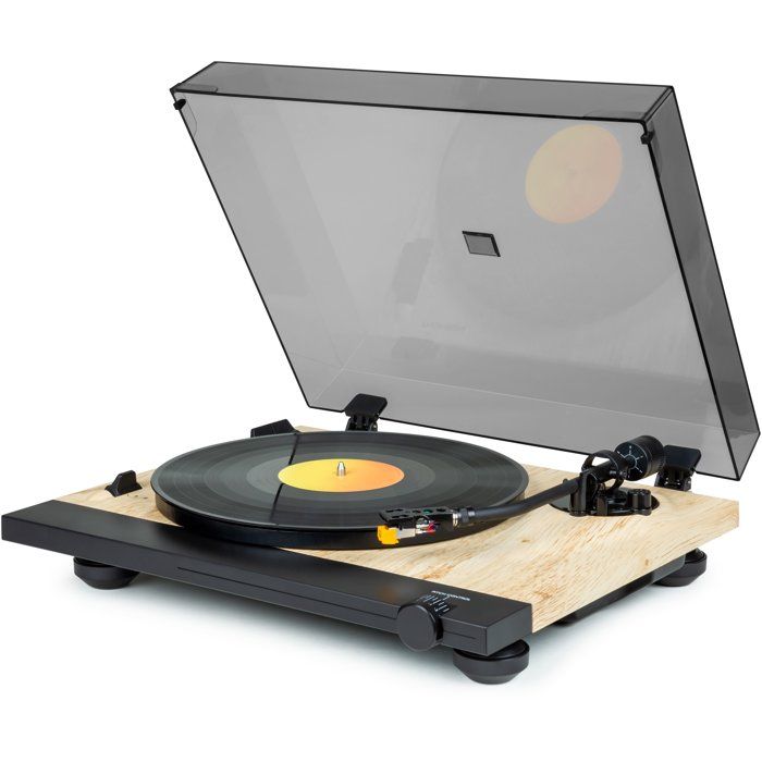 Platine tourne-disque - THOMSON - TT702 - 33 et 45 tours - Tete de lecture AT91 Audio Technica - Antiskating - Bois et noir