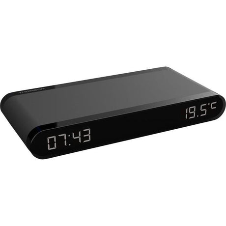 Réveil station de charge - THOMSON - Noir - Induction 15W, Température, Port USB-C, Alim. 230V