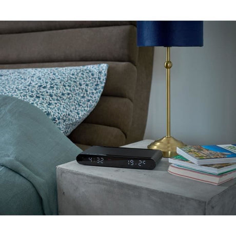 Réveil station de charge - THOMSON - Noir - Induction 15W, Température, Port USB-C, Alim. 230V