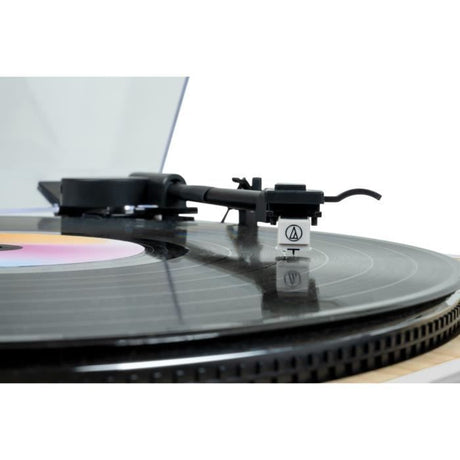 Platine vinyle THOMSON TT301 - Design bois et blanc - Tete de lecture Audio-Technica AT3600L - 33 et 45 tours