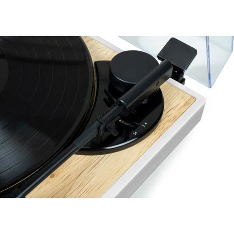 Platine vinyle THOMSON TT301 - Design bois et blanc - Tete de lecture Audio-Technica AT3600L - 33 et 45 tours