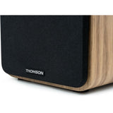 THOMSON WS602DUO - Ensemble de 2 enceintes avec caisson en bois - 100W - Bluetooth 5.0 - 2 sorties RCA - Bois clair