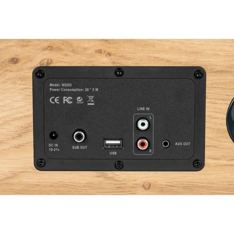 Enceinte résidentielle en bois - THOMSON - WS502 - Bluetooth 5.0, 100W, RCA, USB, AUX-IN