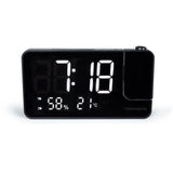 Radio-réveil projecteur - THOMSON - Noir - Radio FM, Température, Humidité, Double alarme, USB-C, Alim. 230V