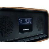 Radio-réveil Bluetooth - THOMSON - Vintage Cosy - 30W, Radio FM, Double alarme, Écran LCD, Chargeur USB-C, Alim. 230V