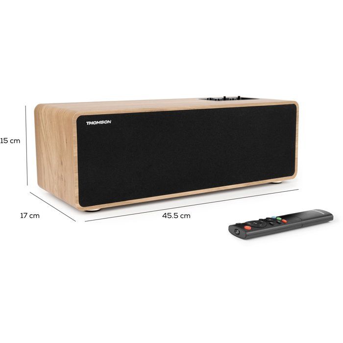 Enceinte bluetooth - THOMSON - Bois et noir