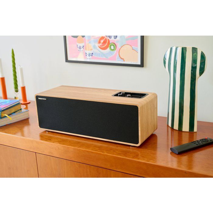 Enceinte bluetooth - THOMSON - Bois et noir