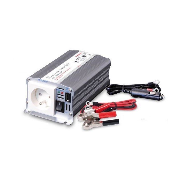 Convertisseur de tension - THOMSON - 24V/220 V - 300 W - Avec prise USB-A 2A livré avec cordon allume cigare