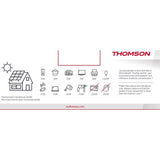Convertisseur de tension - THOMSON - 12V/220 V - Puissance 600 W - Avec prise USB 2A- Livré avec câbles batterie