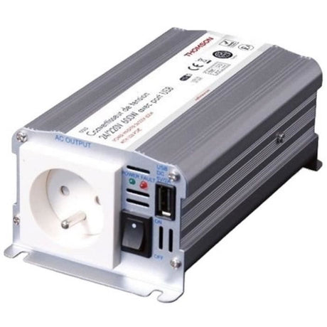 Convertisseur de tension - THOMSON - 24V/220 V - Puissance 600 W - Avec prise USB 2A- Livré avec câbles batterie