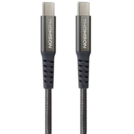 Pack chargeur de voiture +  câble - THOMSON- Chargeur de voiture 12/24V 60 W + Câble C vers C 65 W haute performance-Longueur 1.50 m