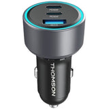 Chargeur voiture - THOMSON - 60 W - Technologie nouvelle génération totale - 2 USB-C - PD 30 W + USB-A - QC 3.0 - 18 W