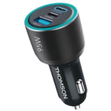 Chargeur voiture - THOMSON - 95 W - Technologie nouvelle génération totale - 2 USB-C - PD 65 W + PD 30 W - USB-A - QC 3.0