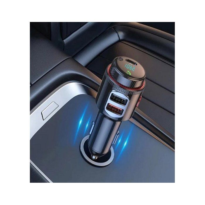 Transmetteur FM Bluetooth Version 5.4 -THOMSON-12/24V 48 W-2USB-A QC 3.0&PD 30W pour une charge rapide et efficace de vos appareils