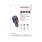 Transmetteur FM Bluetooth Version 5.4 -THOMSON-12/24V 48 W-2USB-A QC 3.0&PD 30W pour une charge rapide et efficace de vos appareils