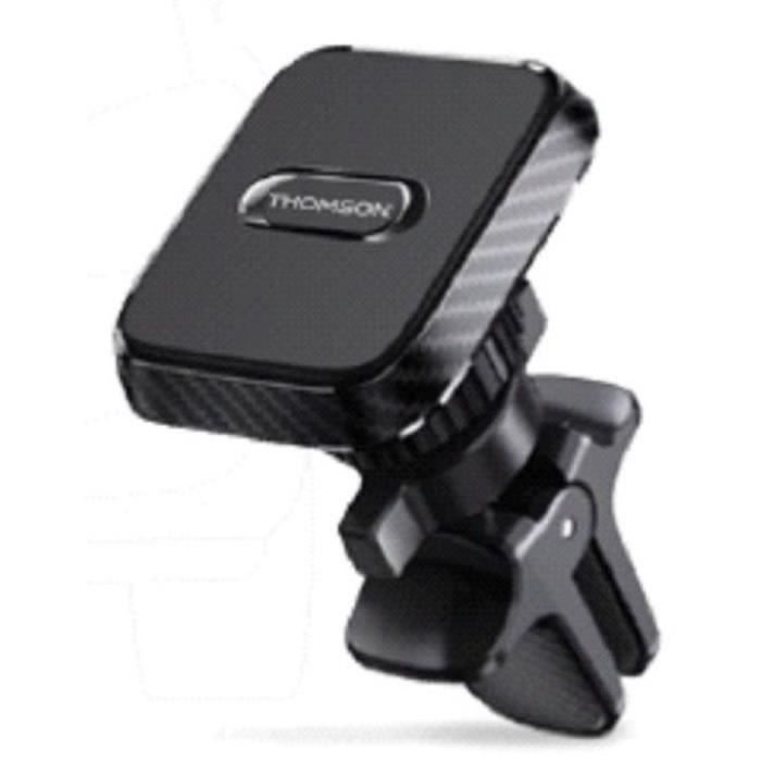 Porte téléphone magnétique - THOMSON  - Fixation sur la grille d'aération grâce a sa pince renforcée - Tete rotative orientable 360°