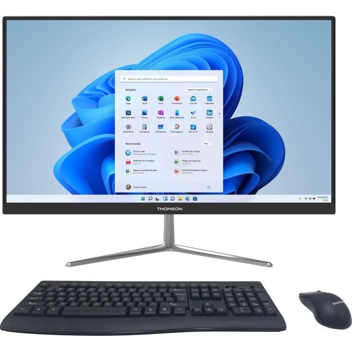 PC tout en un - THOMSON - AIO24I310-8BK512 - 23.8 - Intel Core I3-10110U - 8 GB DDR4 - SSD 512Go - Avec souris et clavier sans fil