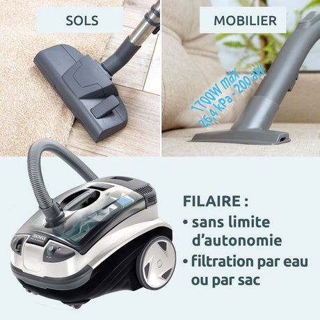 Aspirateur détacheur 2 en 1 - THOMAS - Aquatic Panda - 1700W max - 83 dB(A)