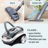 Aspirateur détacheur 2 en 1 - THOMAS - Aquatic Panda - 1700W max - 83 dB(A)