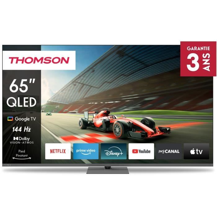Thomson 65QG7C04 - TV QLED 65 (164 cm) - 4K UHD 3840x2160 - 144 Hz - Dolby Vision/Atmos - Google TV - 2xHDMI 2.1 + 2xHDMI 2.0