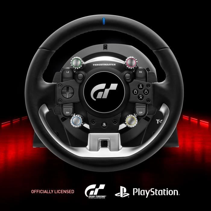 Thrustmaster T-GT II, volant sous licence officielle PlayStation 5 et Gran Turismo, avec un pÈdalier 3 pÈdales (compatible PS4, PC)