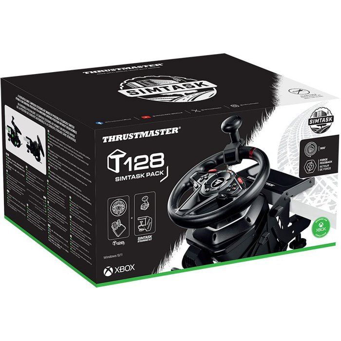 Volant de Course a retour de force - THRUSTMASTER - T128 SimTask Pack - Xbox Series X|S, Xbox One, PC