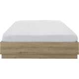 Lit coffre - TIDY - 160 x 200 cm - Chene / Ecru - Sommier inclus - GAMI