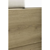 Lit coffre - TIDY - 160 x 200 cm - Chene / Ecru - Sommier inclus - GAMI