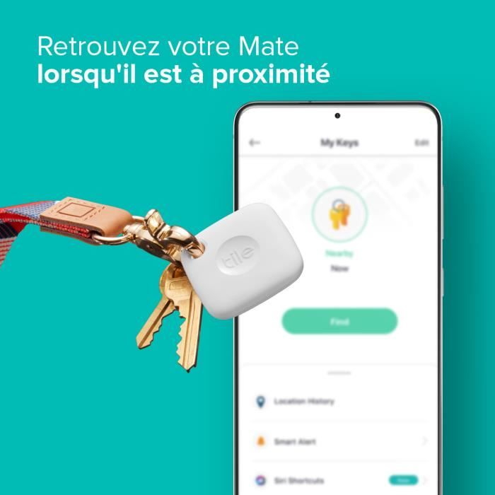 Tile Mate Porte clÈ connectÈ - Localisateur d'objet Bluetooth. PortÈe de 60 m