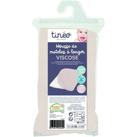 Housse de matelas a langer TINEO  viscose de bambou