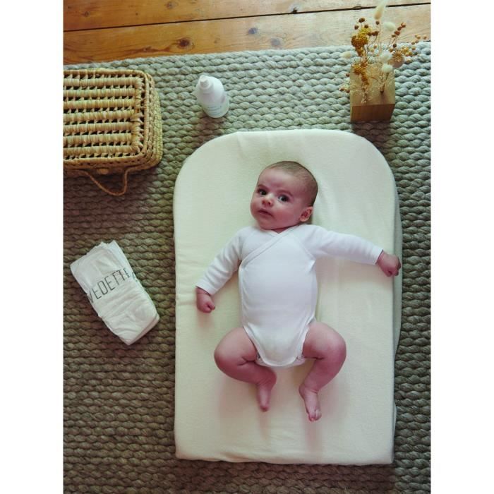 Housse de matelas a langer TINEO  viscose de bambou