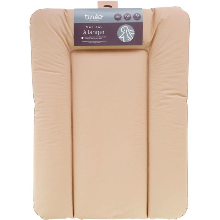 Matelas a langer - TINEO - ESSENTIEL - PVC - Noisette