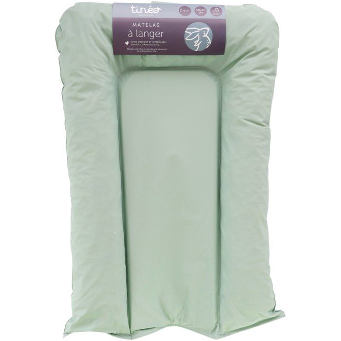 Matelas a langer - TINEO - FLOCONS - PVC - Bleu vert