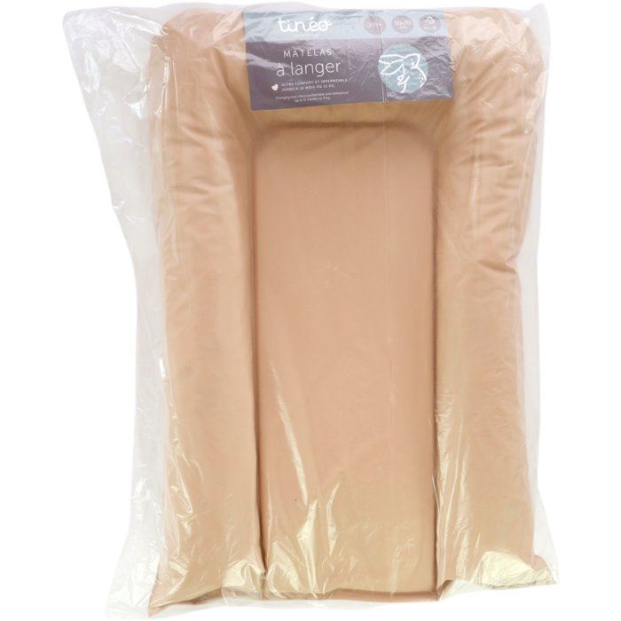 Matelas a langer - TINEO - FLOCONS - PVC - Noisette