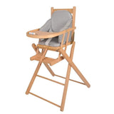 Coussin De Chaise Haute Bébé - TINEO - Évolutive - PVC - Sangles De Sécurité - Facile a Laver - 27x26x33cm Gris