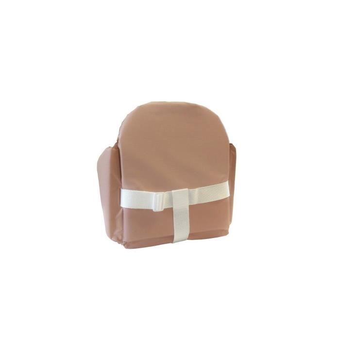 Coussin de chaise - TINEO- Sangles - 27 x 26 x 33 cm - Cassonade