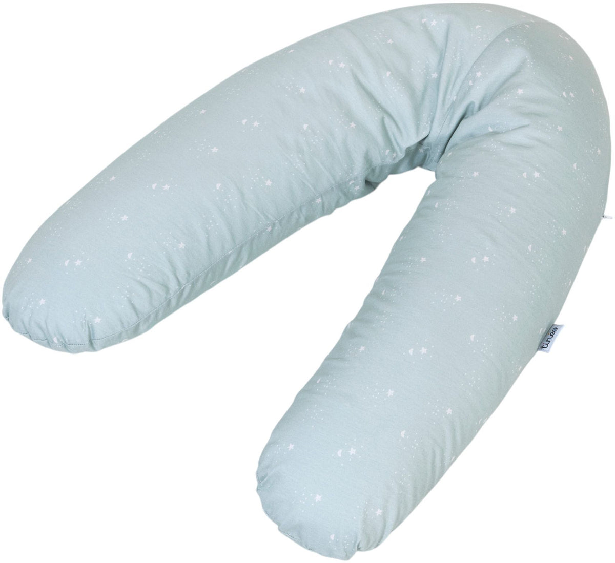 Coussin de maternité - TINEO - Jersey de coton - Vert d'eau / Étoiles