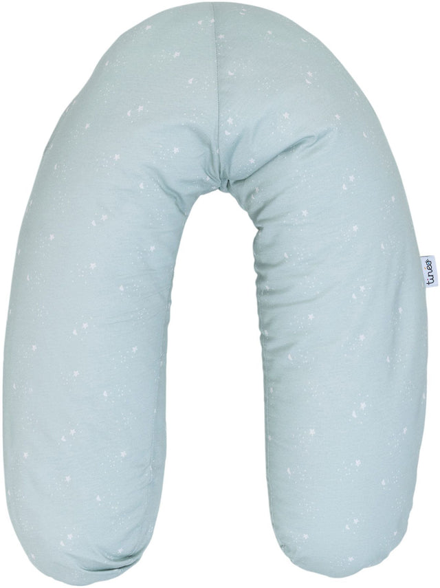 Coussin de maternité - TINEO - Jersey de coton - Vert d'eau / Étoiles