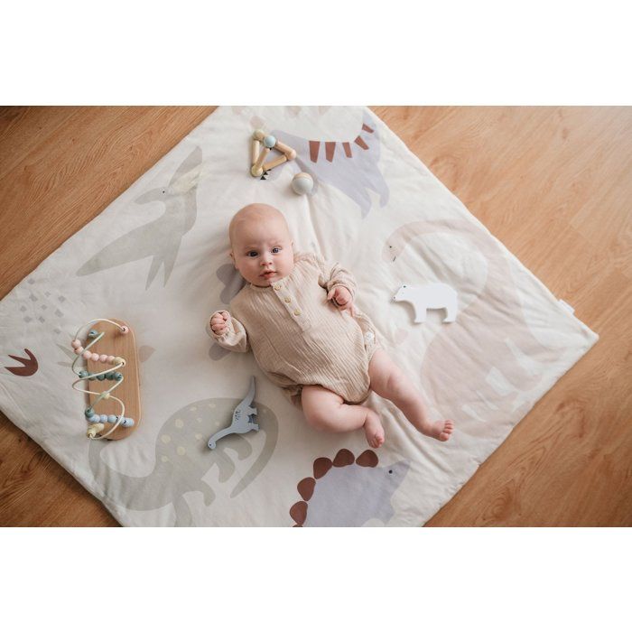 Tapis de jeu nomade - TINEO - 100 x 100 cm - Dinosaures