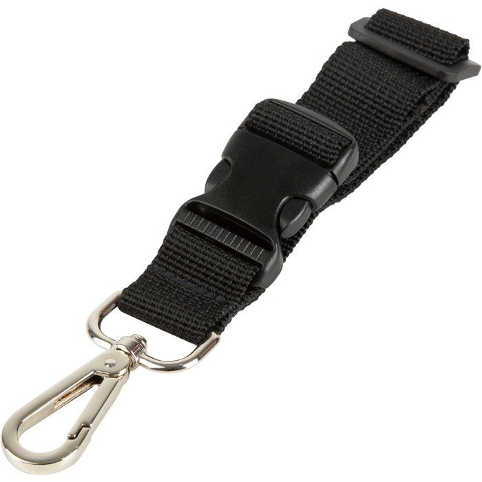 Lot de 2 attaches sac a langer pour poussette - TINEO - Mousquetons - Noir