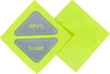 Patchs réfléchissants - TINEO - Fixation a scratch - Jaune fluo