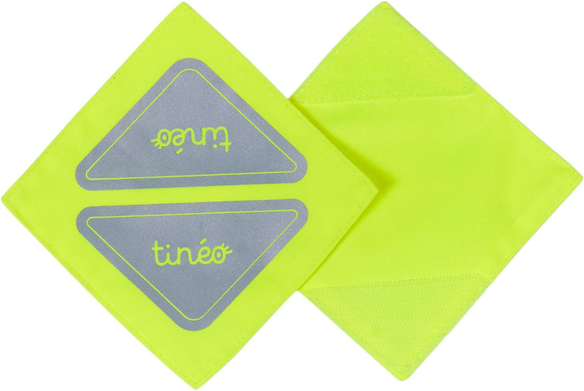 Patchs réfléchissants - TINEO - Fixation a scratch - Jaune fluo
