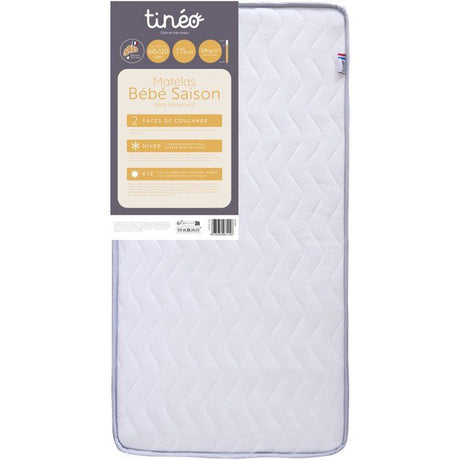 Matelas bébé saison - 60 x 120 cm - Ep. 11 cm - TINEO