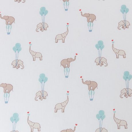 Matelas - CONFORT FUN - 60 x 120 cm - Ep. 8 cm - Blanc / Éléphants - TINEO