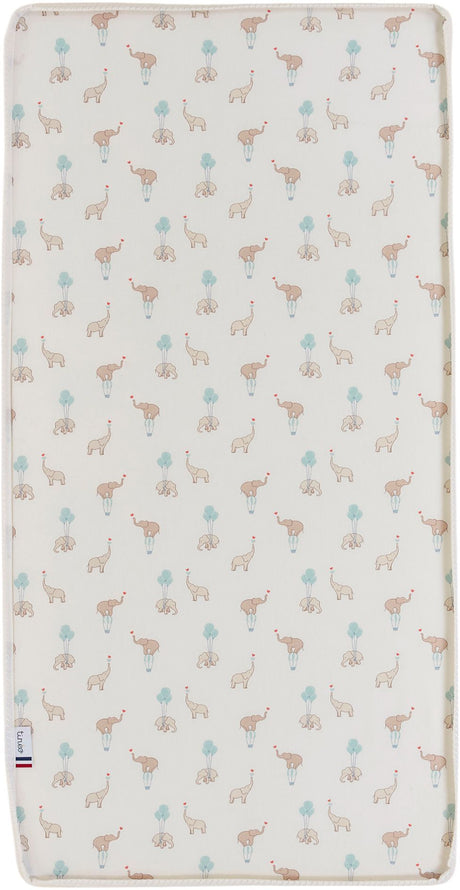 Matelas - CONFORT FUN - 60 x 120 cm - Ep. 8 cm - Blanc / Éléphants - TINEO